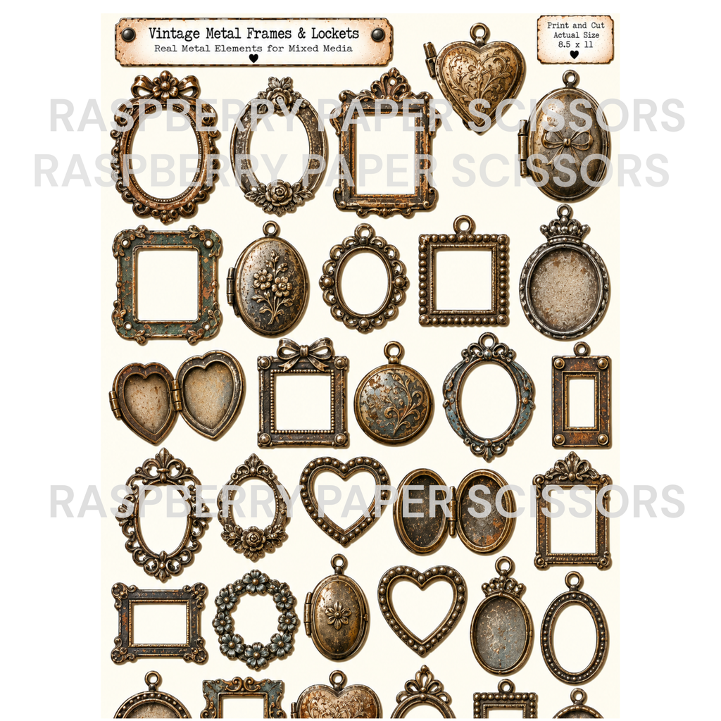 Mixed Media Metals Digital Kit