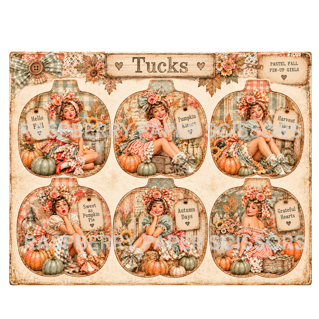 Fall Pin Up Girls Digital Kit