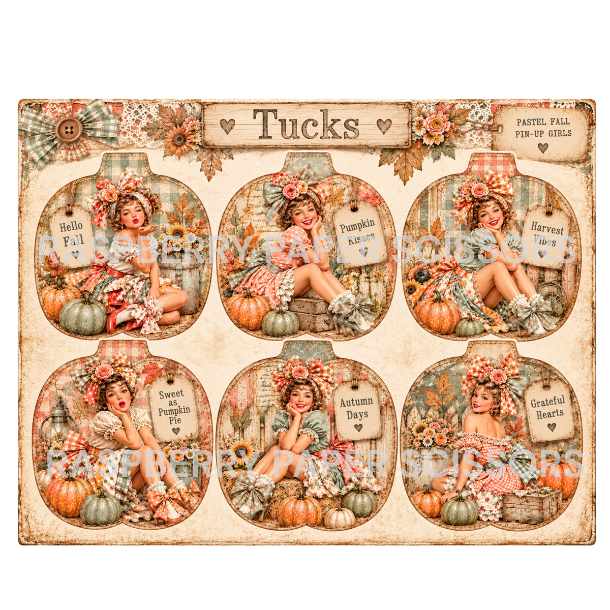 Fall Pin Up Girls Digital Kit