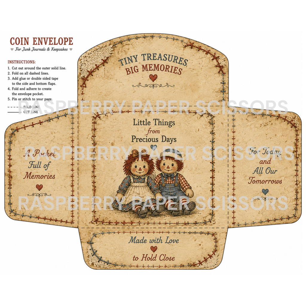 Raggedy Ann Arcola Dolls Digital Kit