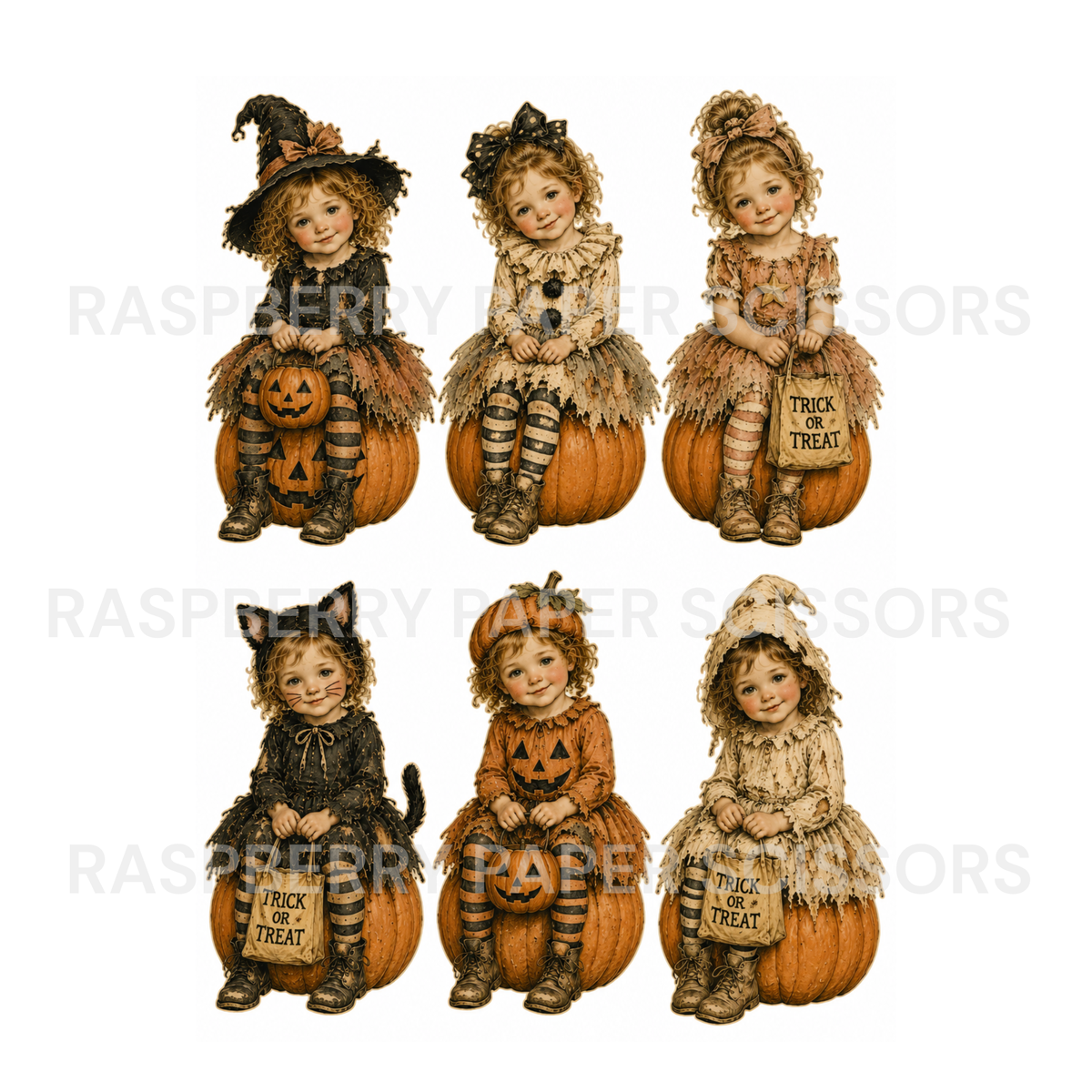Vintage Trick or Treat Digital Kit