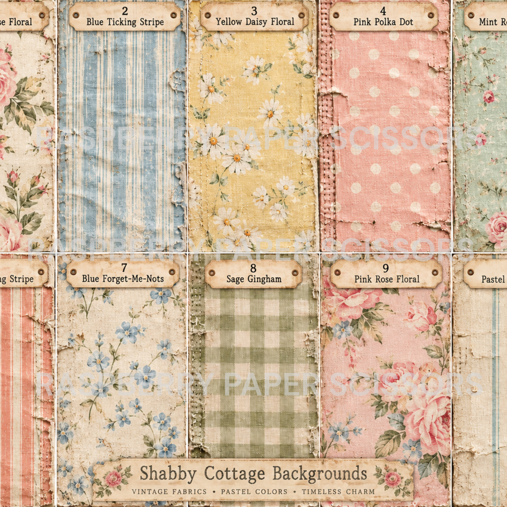 Shabby Cottage Backgrounds Digital Kit