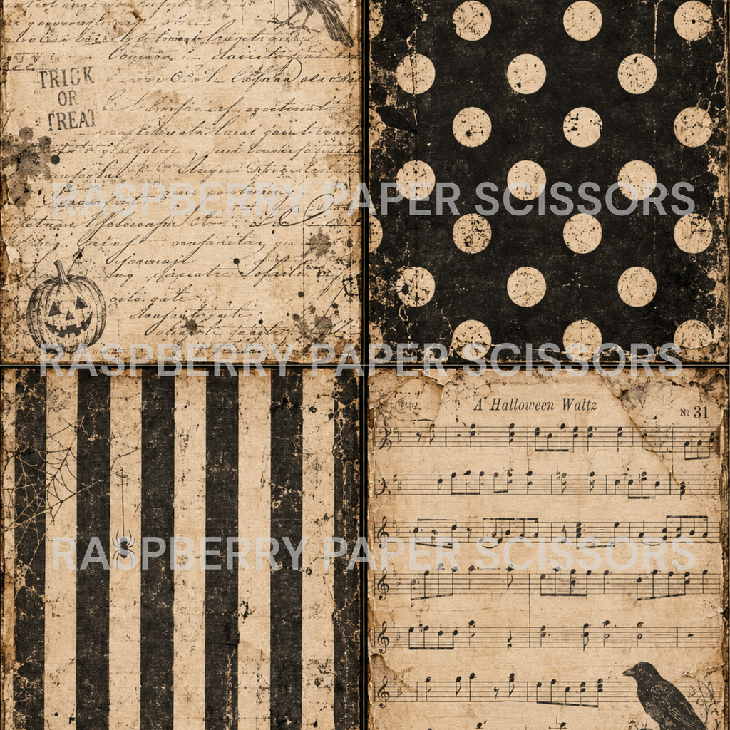 Vintage Trick or Treat Digital Kit