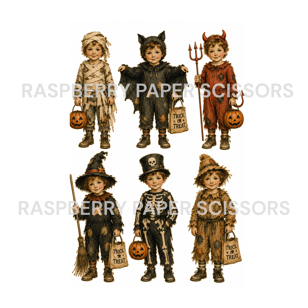 Vintage Trick or Treat Digital Kit