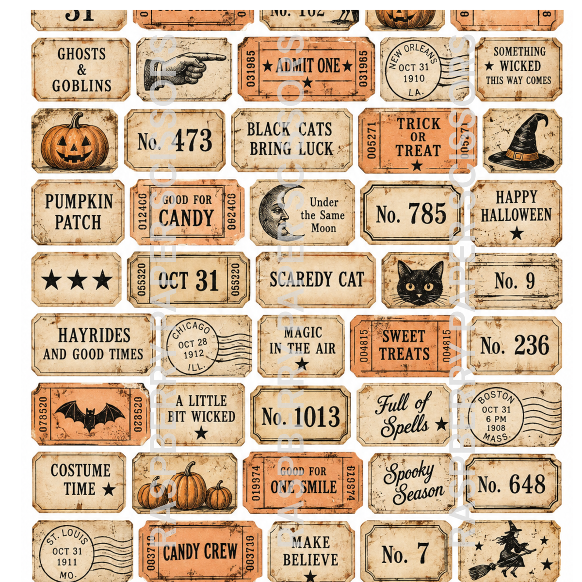 Cute Trick Or Treat Themed Digital Kit