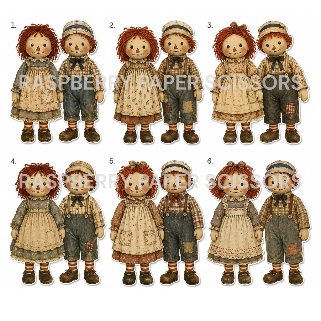 Raggedy Ann Arcola Dolls Digital Kit