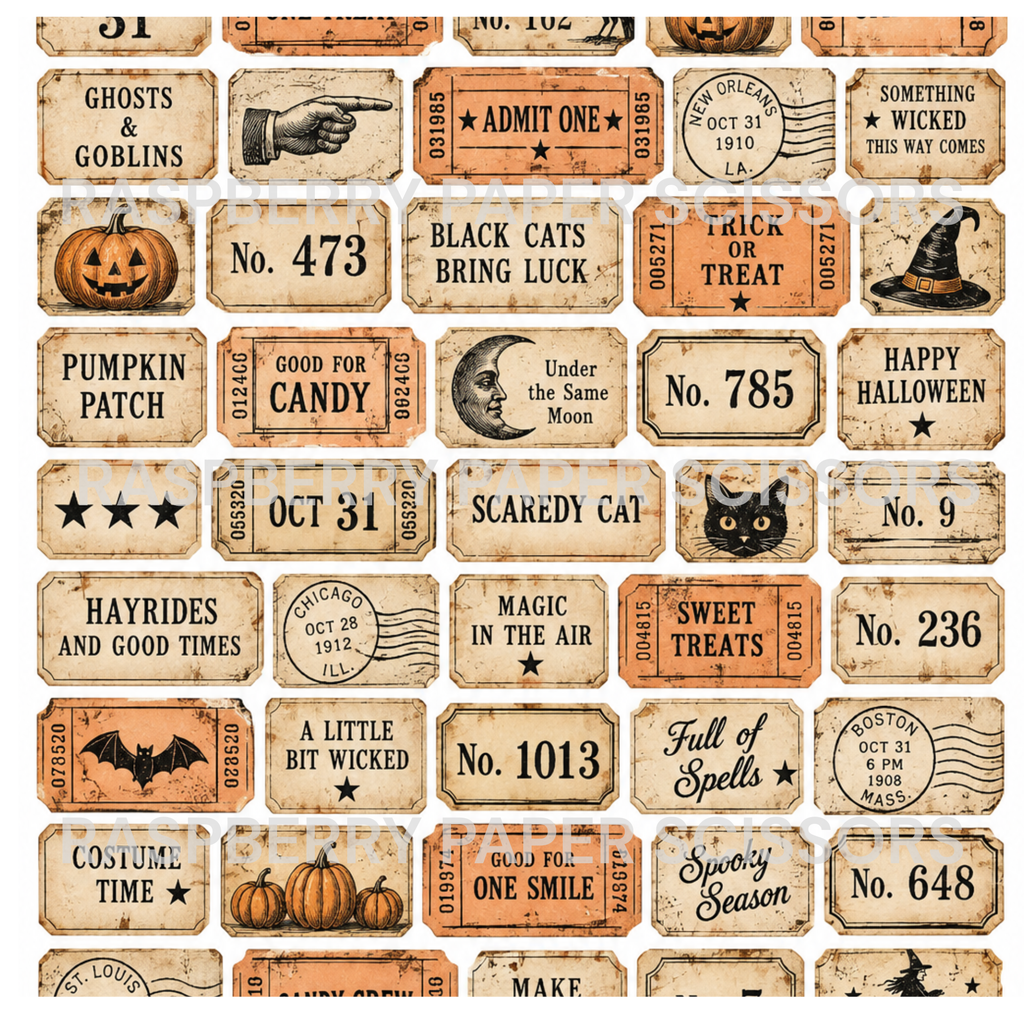 Vintage Trick or Treat Digital Kit