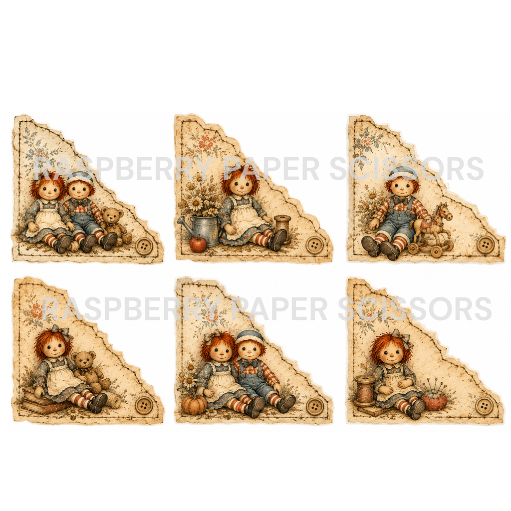 Raggedy Ann Arcola Dolls Digital Kit