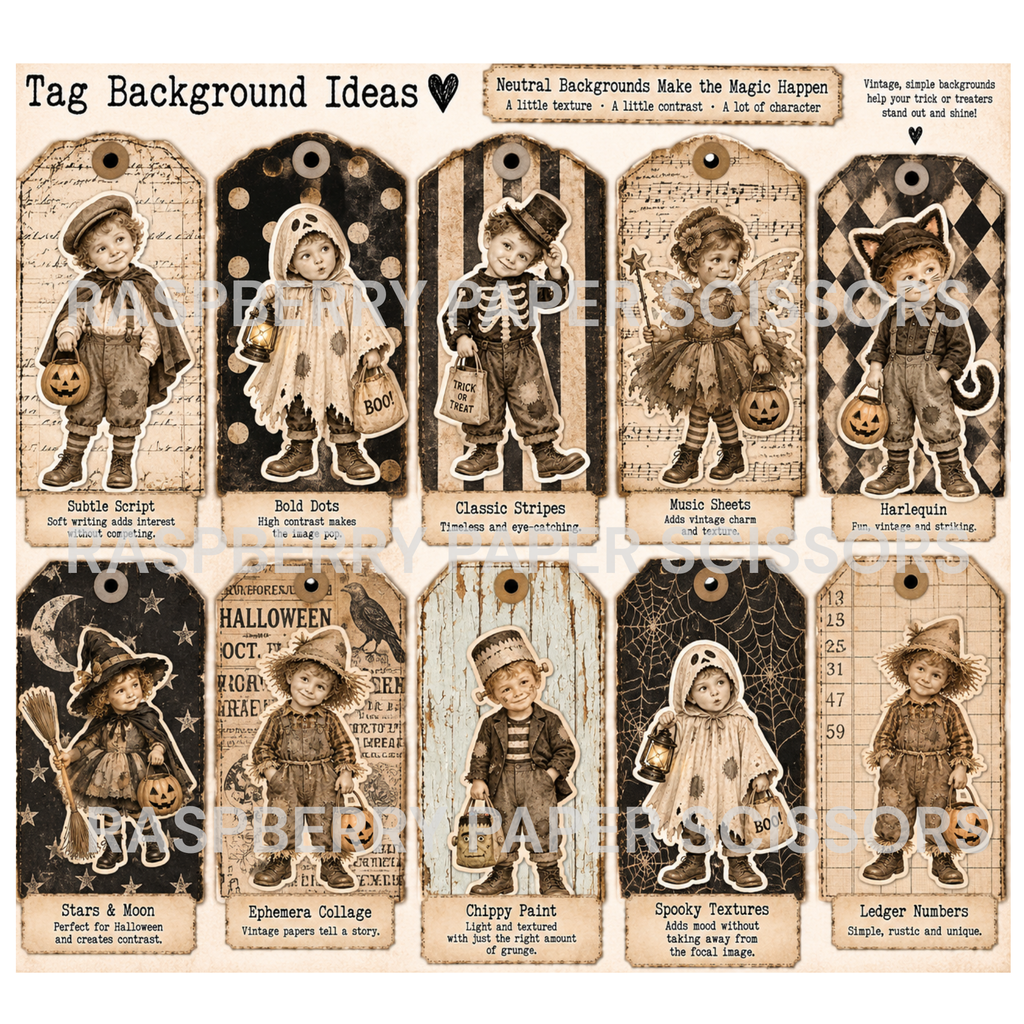 Vintage Trick or Treat Digital Kit
