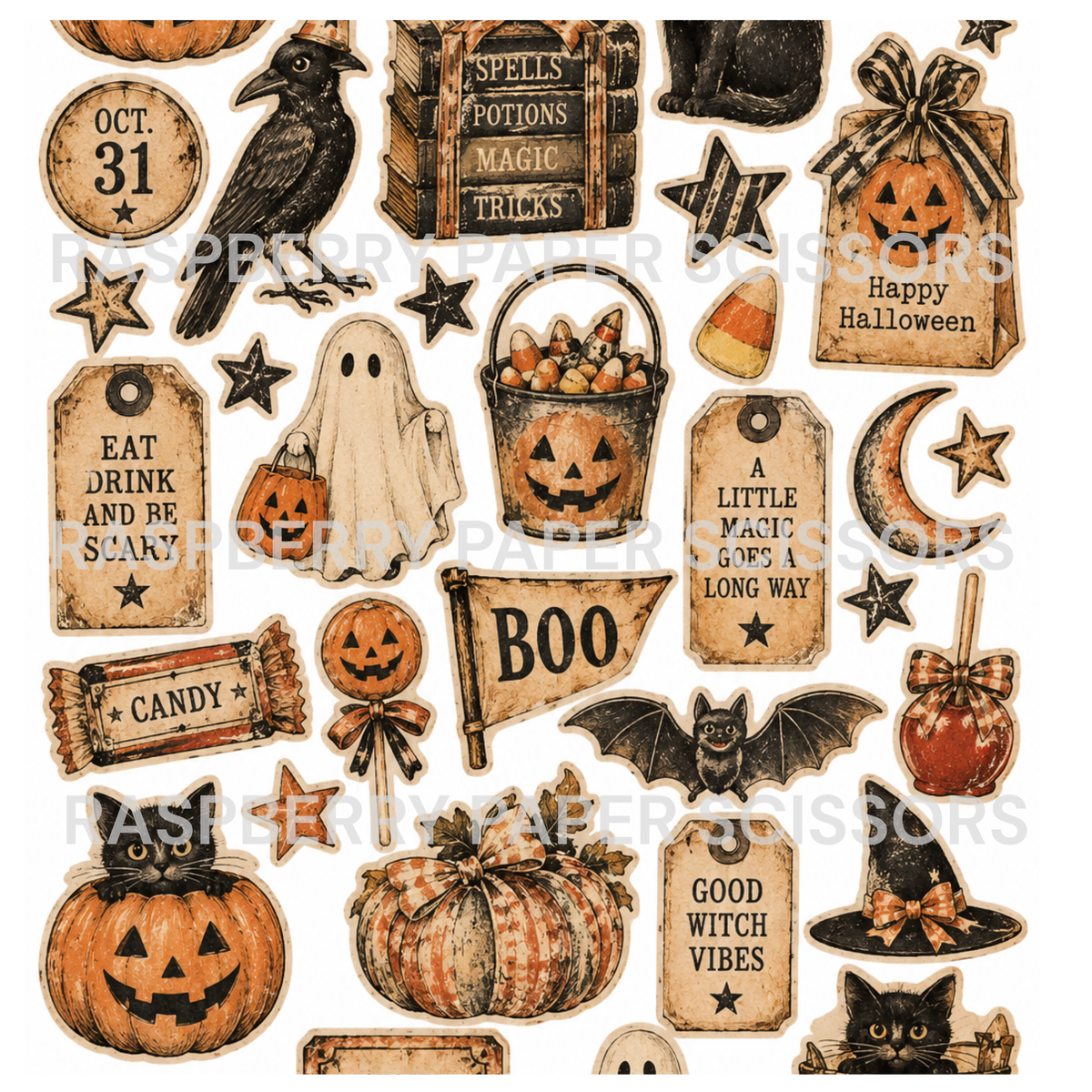 Vintage Trick or Treat Digital Kit