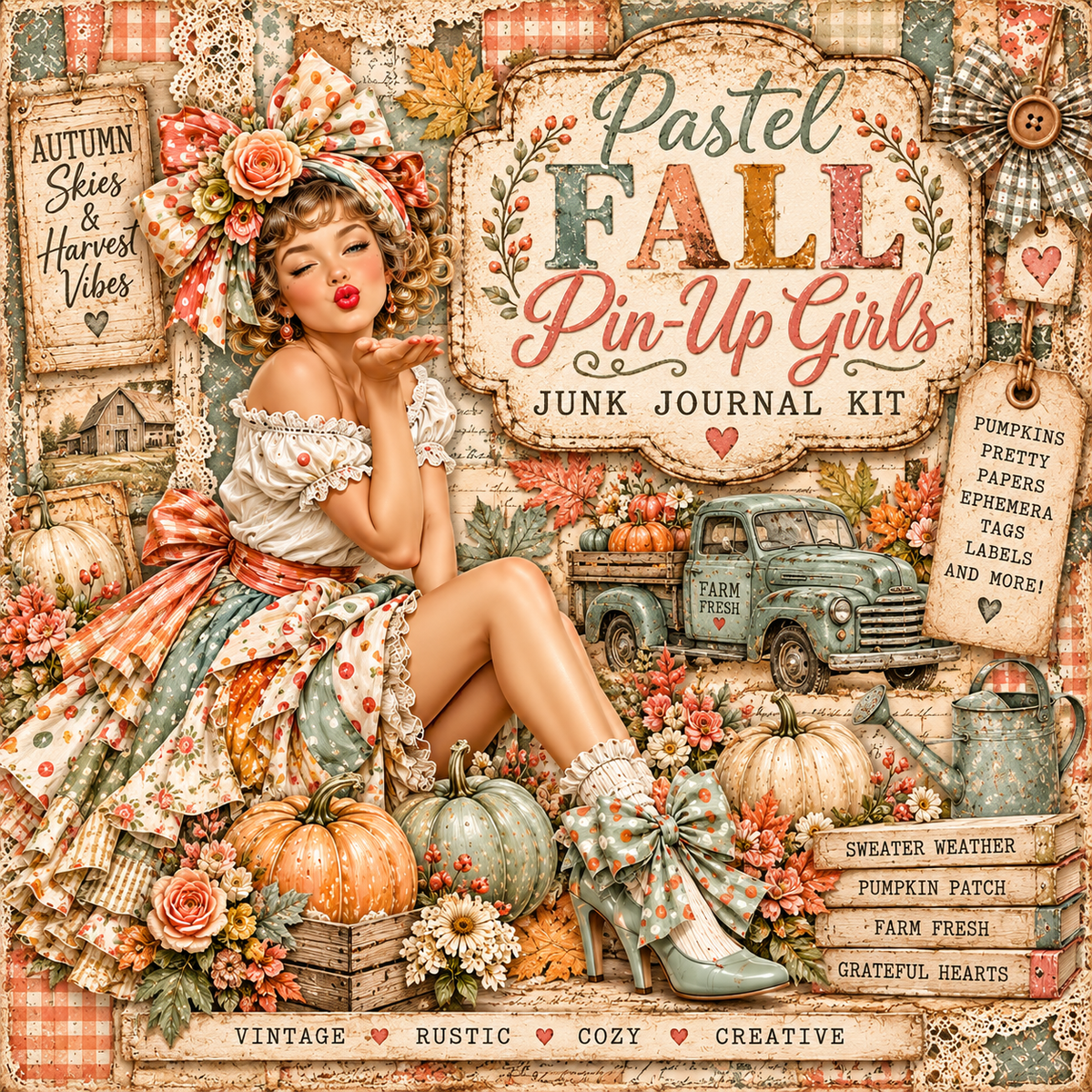 Fall Pin Up Girls Digital Kit