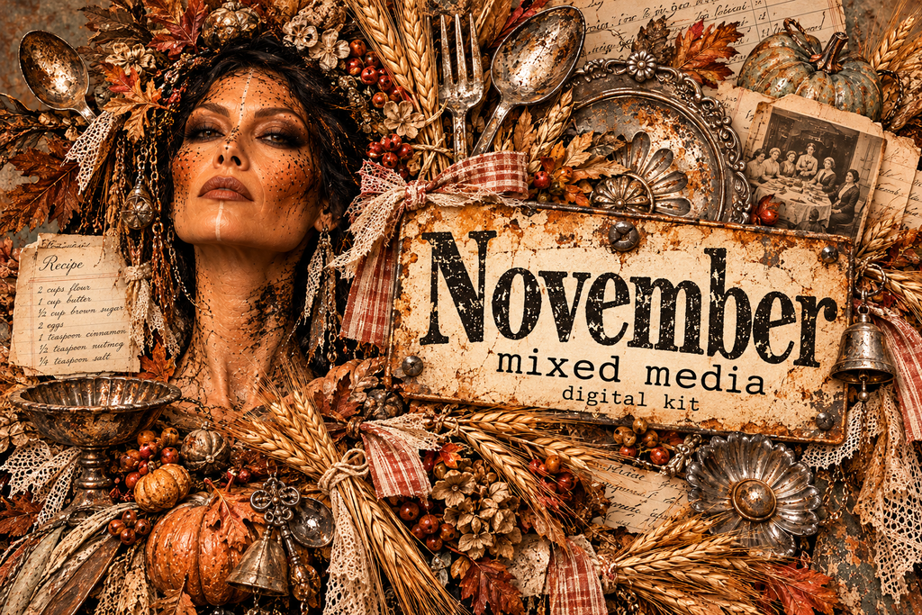 November Mixed Media Digital Kit