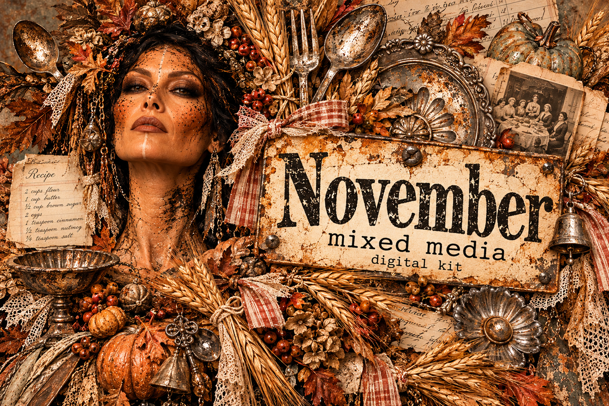 November Mixed Media Digital Kit
