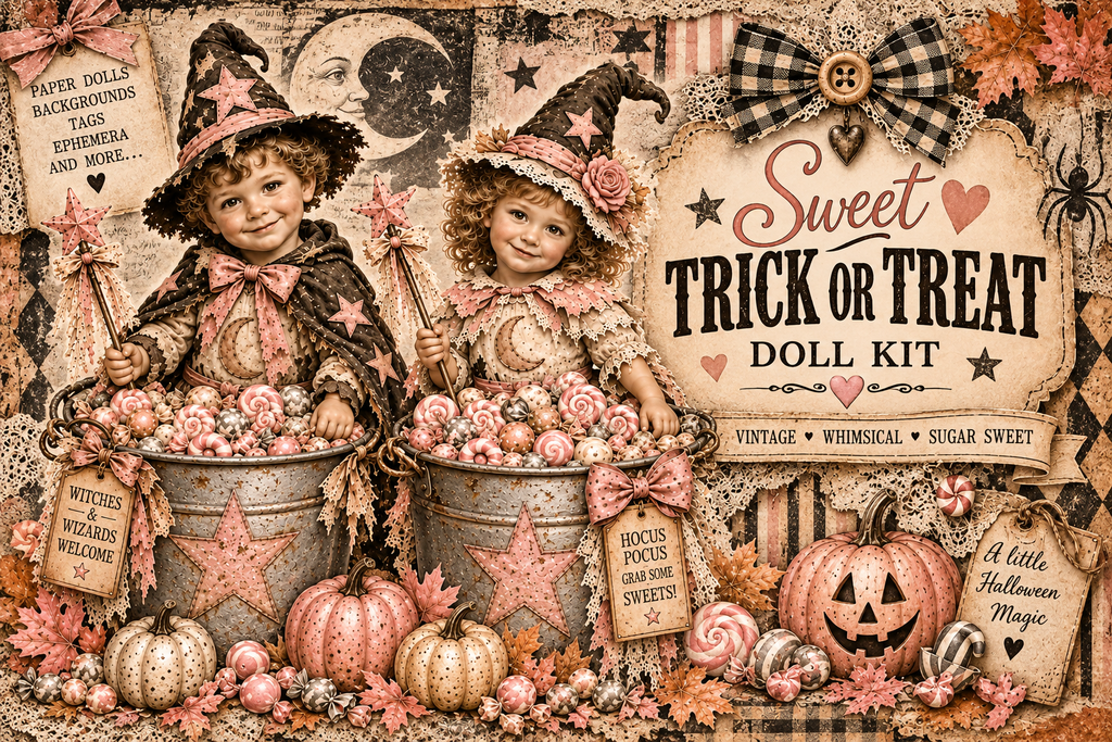 Cute Trick Or Treat Themed Digital Kit