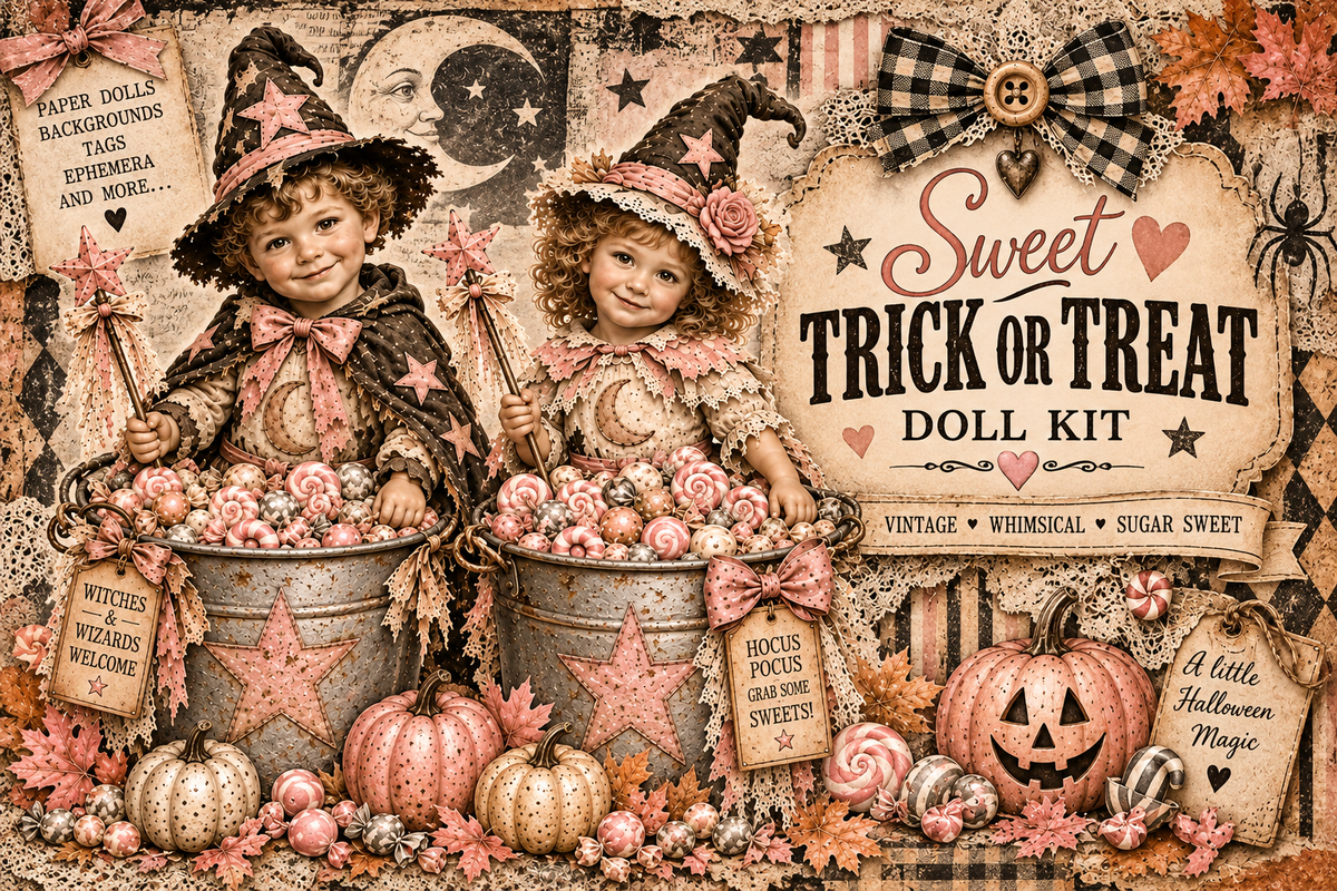 Cute Trick Or Treat Themed Digital Kit