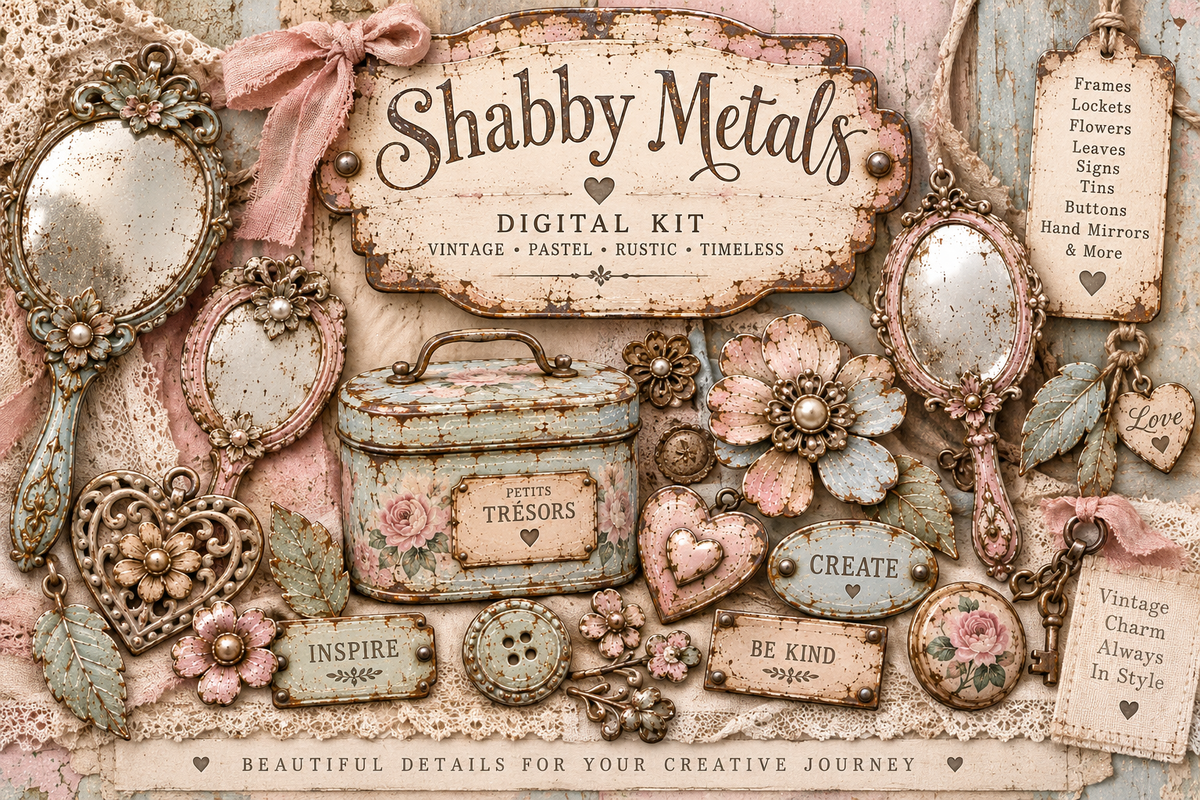 Shabby Metals Digital Kit